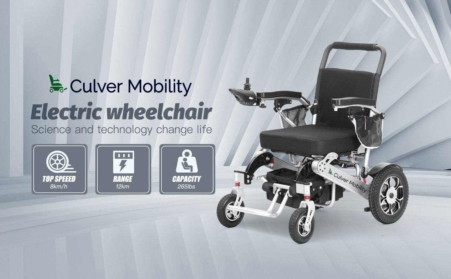 Culver Mobility WOLF Remote- One Click Automatic Fold and Unfold (500W Motor Power) , Longer Range