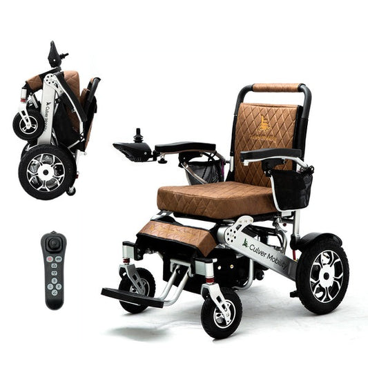 Folding Lightweight Heavy Duty Electric Wheelchair 330 lbs -500W-13 Miles