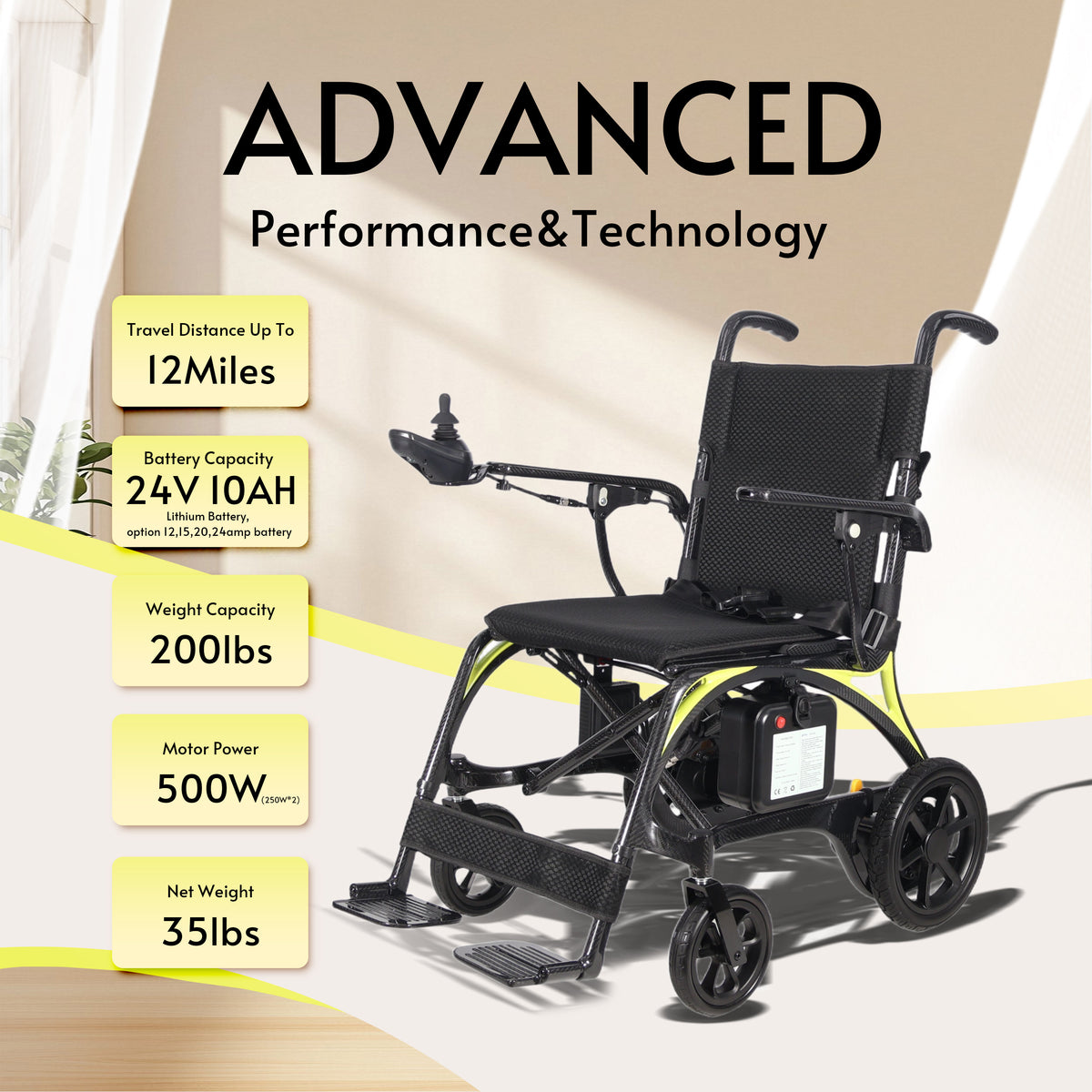 LEOPARD Carbon Fiber Folding Electric Wheelchair – photo 4 of 6