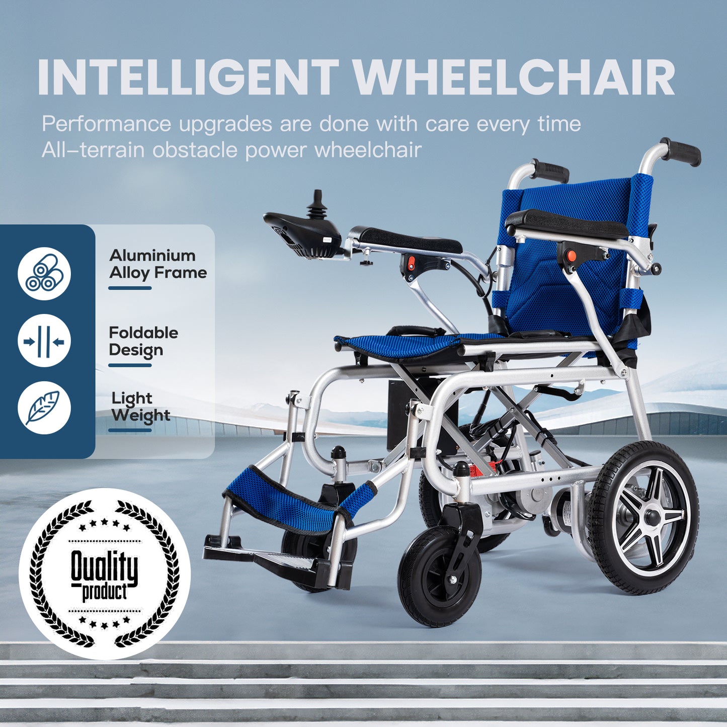 ARTEMIS PRO-Lightweight Foldable Electric Wheelchair 500W - 12 miles