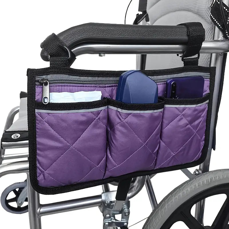 Culver Mobility Wheelchair Armrest Organizer Bag-Black
