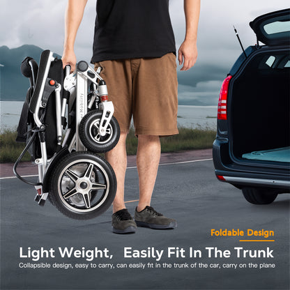 Culver Mobility RAGER Lightweight Foldable Electric Wheelchair Weight 40lbs -Detachable Battery