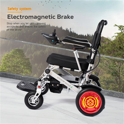 Culver Mobility RAGER Lightweight Foldable Electric Wheelchair Weight 40lbs -Detachable Battery