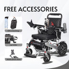 Culver Mobility WOLF Folding Electric Wheelchair, 330 lb Capacity, 25-Mile Range – Black