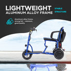Culver Mobility COUGAR 3-Wheel Folding Mobility Scooter, 49.6 lb, 15-Mile Range – Blue