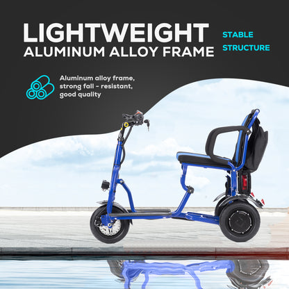 Culver Mobility Folding Electric Mobility Scooter 3 Wheel Lightweight Portable Power Travel Scooters COUGAR