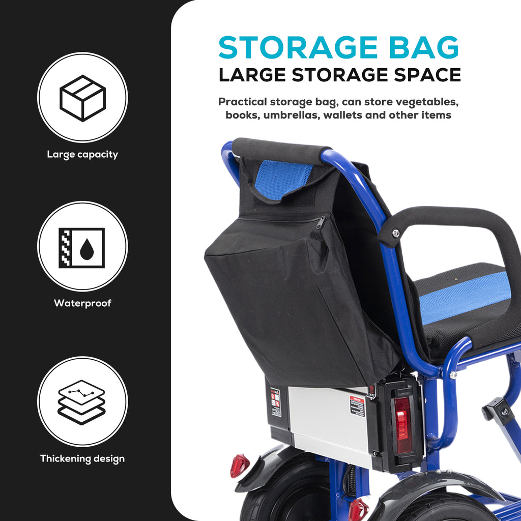 Culver Mobility COUGAR 3-Wheel Folding Mobility Scooter, 49.6 lb, 15-Mile Range – Blue