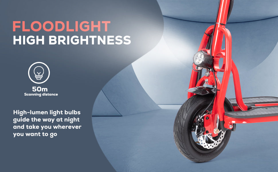 Culver Mobility COUGAR 3-Wheel Folding Mobility Scooter, 49.6 lb, 15-Mile Range – Red