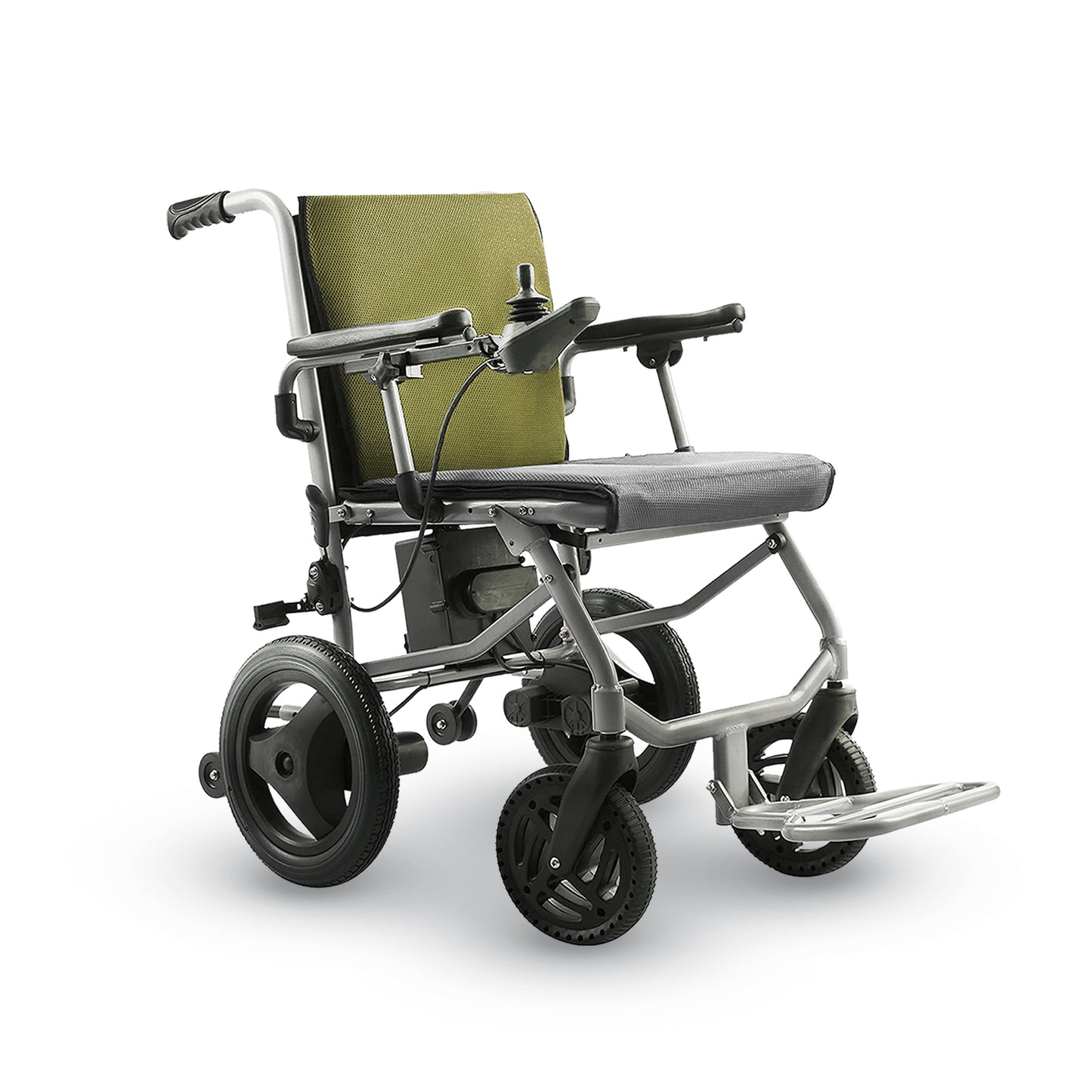 Culver Mobility KANO (Green) -Foldable Electric Wheelchair, Travel Size, User-Friendly