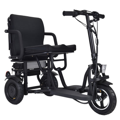 COUGAR (Black) Folding Electric Mobility Scooter 3 Wheel Lightweight Portable Power Travel Scooters