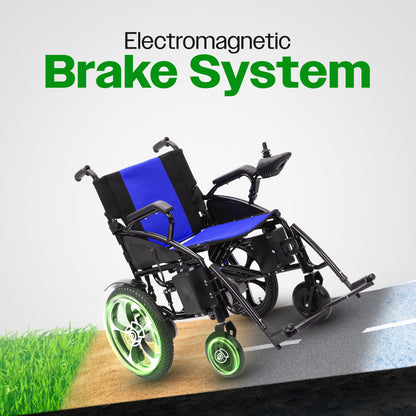 Culver Mobility ARTEMIS (BLUE) - Folding Lightweight Electric Wheelchair 265lbs - 500W- 13Miles