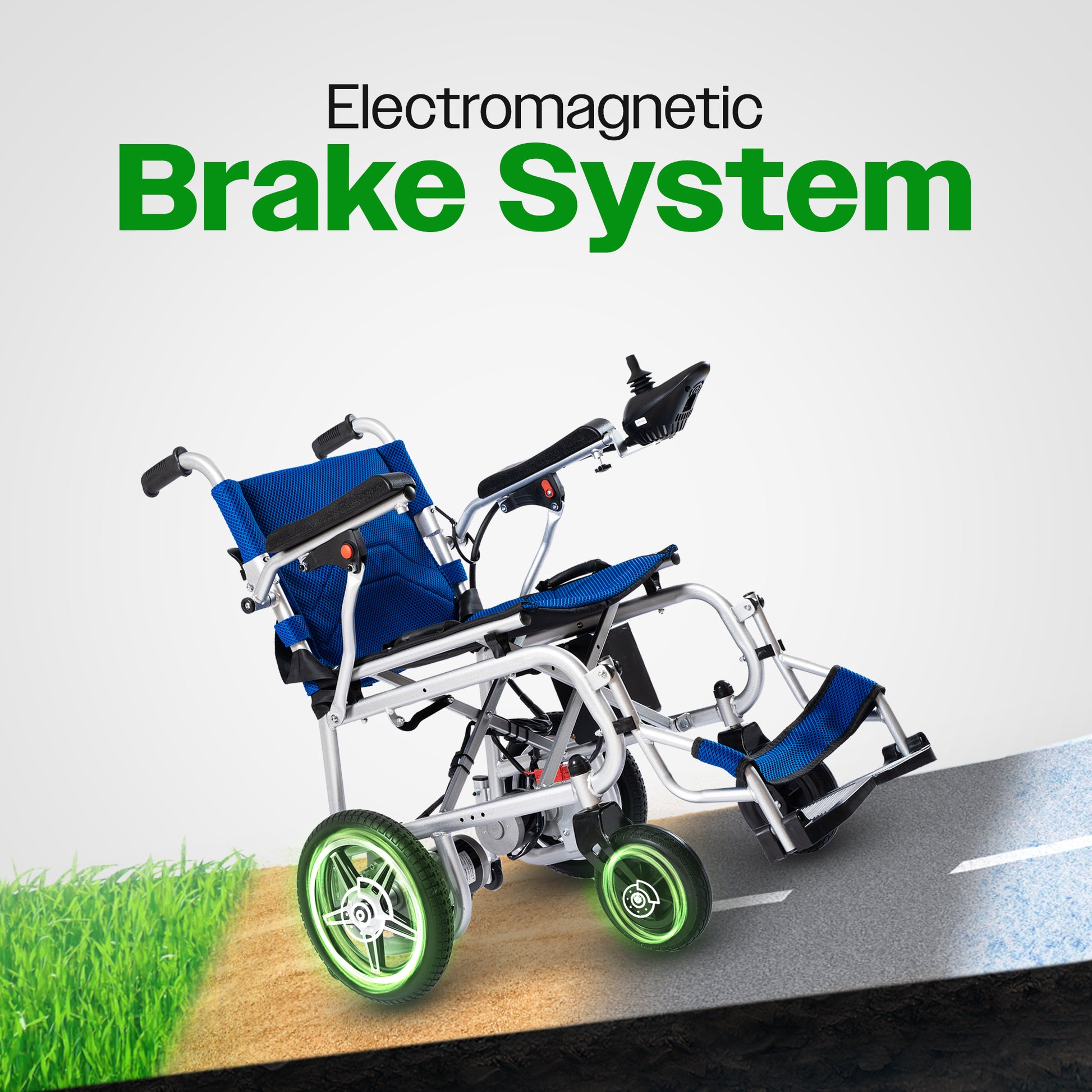 Culver Mobility ARTEMIS PRO (Blue)-Lightweight Foldable Electric Wheelchair 500W - 12 miles