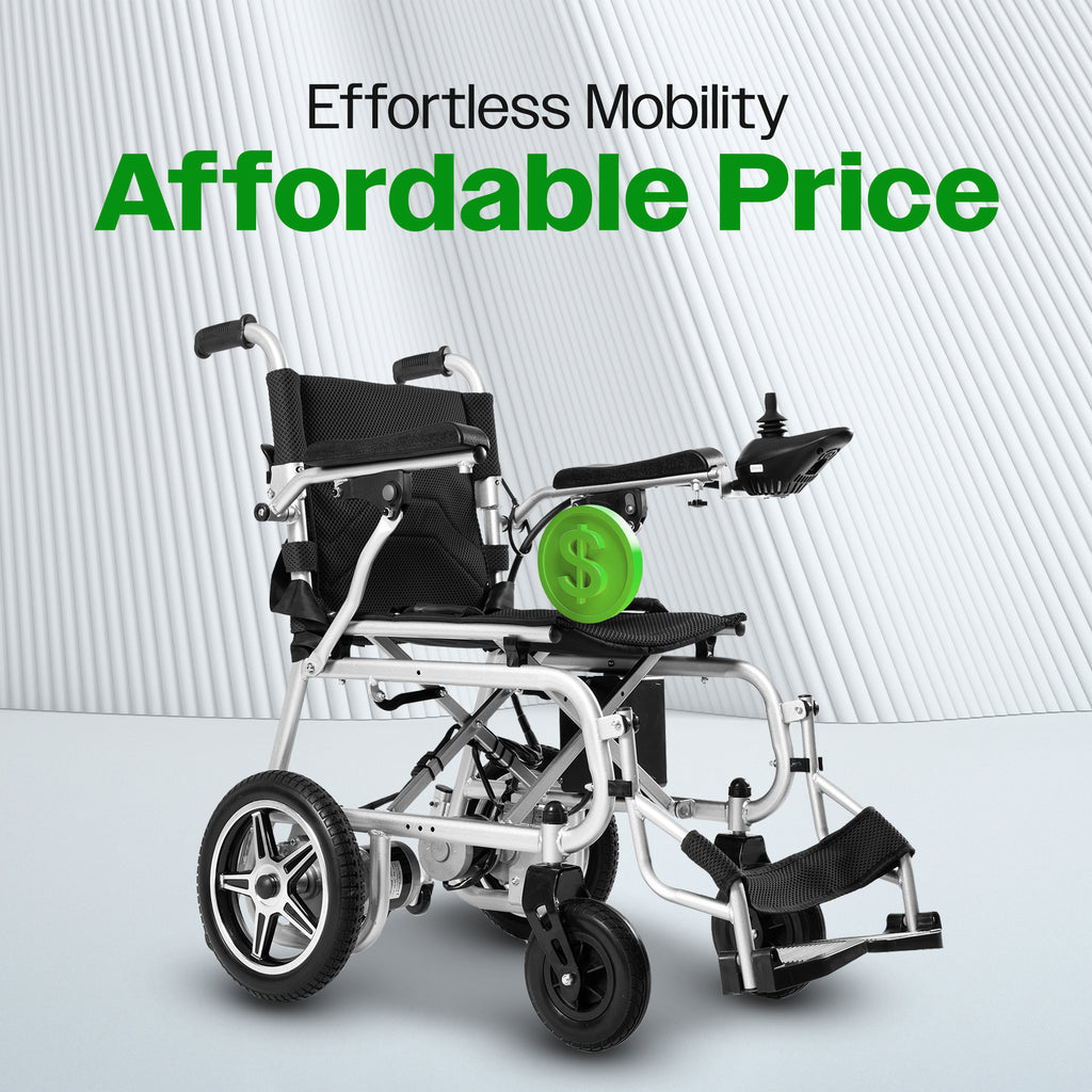 Culver Mobility ARTEMIS PRO Lightweight Folding Electric Wheelchair, 12-Mile Range – Black