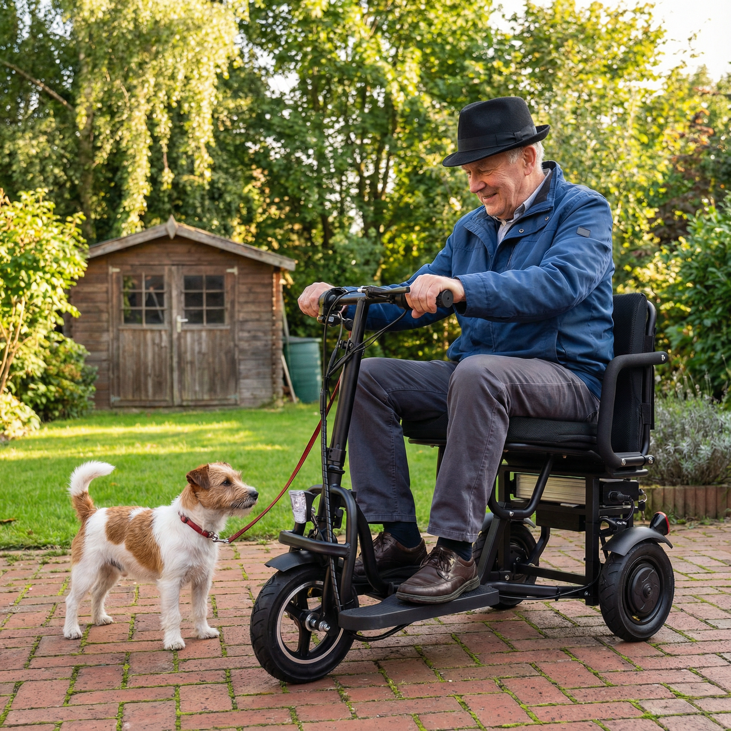 COUGAR (Black) Folding Electric Mobility Scooter 3 Wheel Lightweight Portable Power Travel Scooters