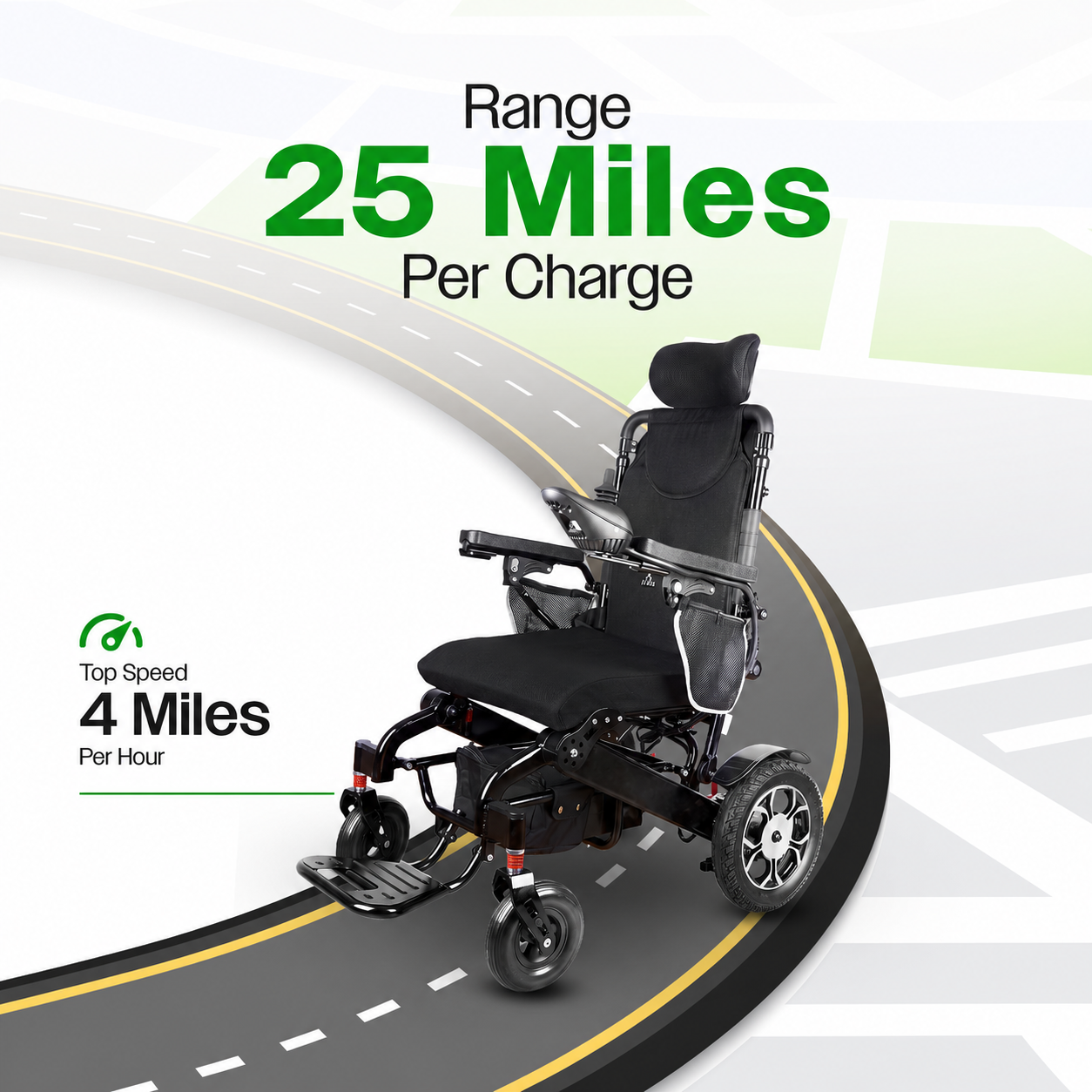 Culver Mobility SHAWK (Black) Remote Control Lightweight Wheelchair
