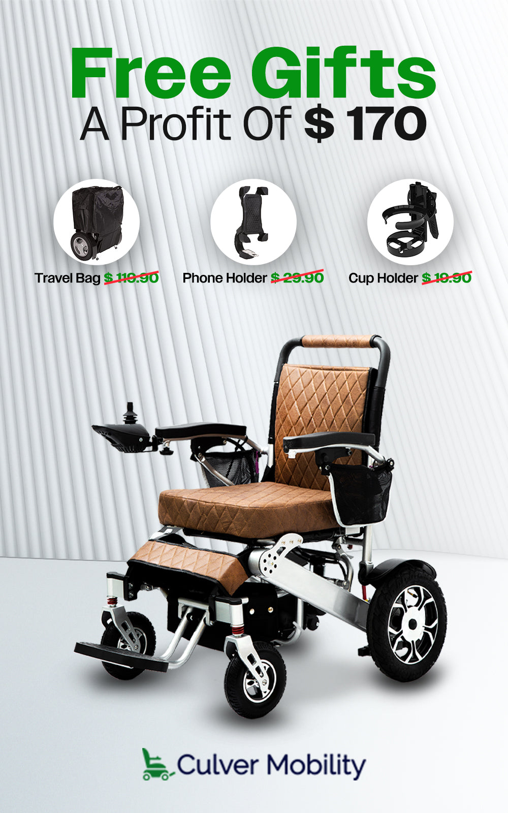 WOLF Remote- One Click Automatic Fold and Unfold  (500W Motor Power) , Longer Range