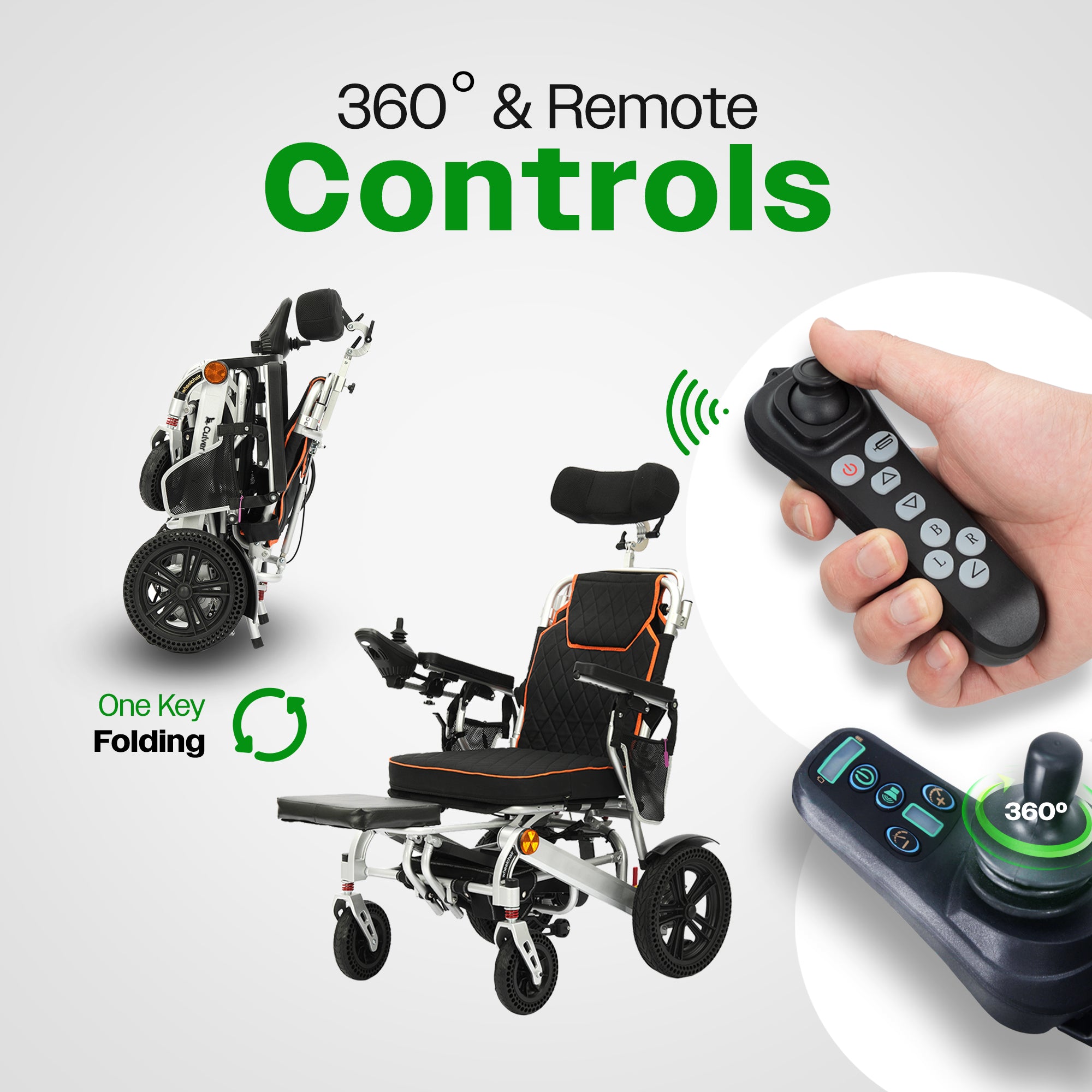 Culver Mobility PANTHER- Electric Wheelchair for Adults, All Terrain Lightweight Foldable Wheelchairs