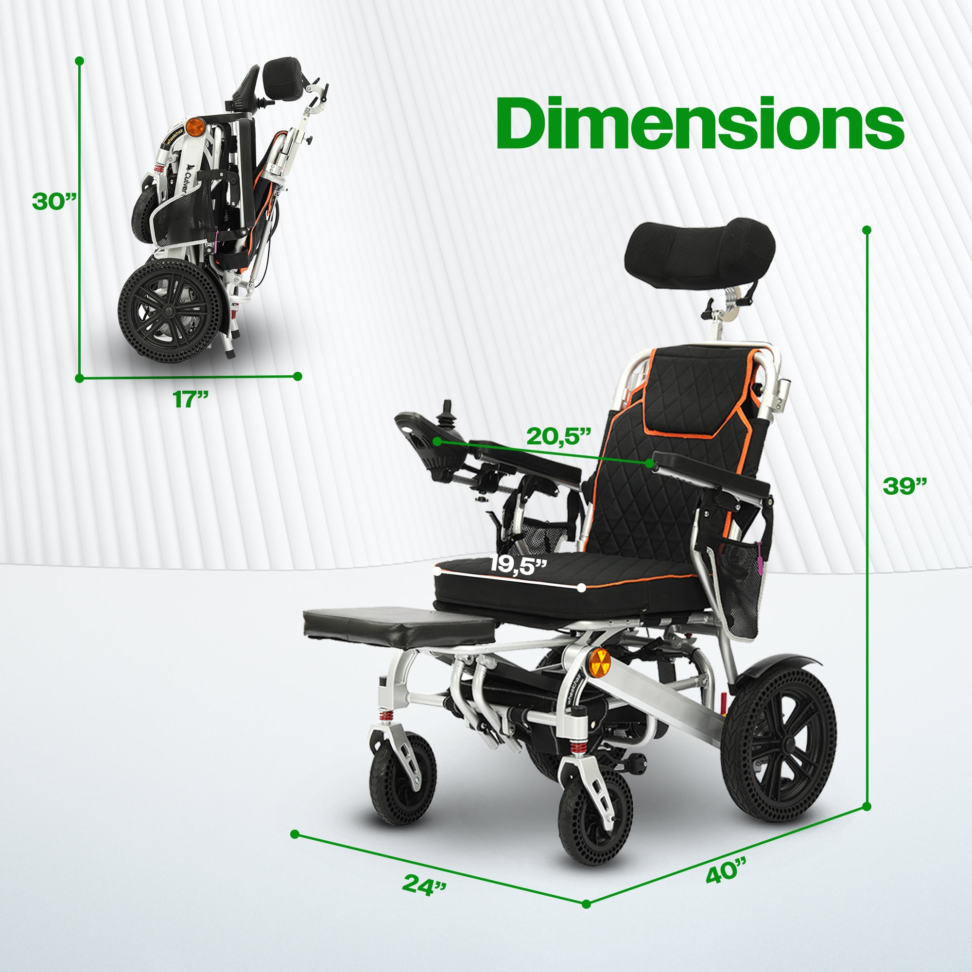 PANTHER- Electric Wheelchair for Adults, All Terrain Lightweight Foldable Wheelchairs