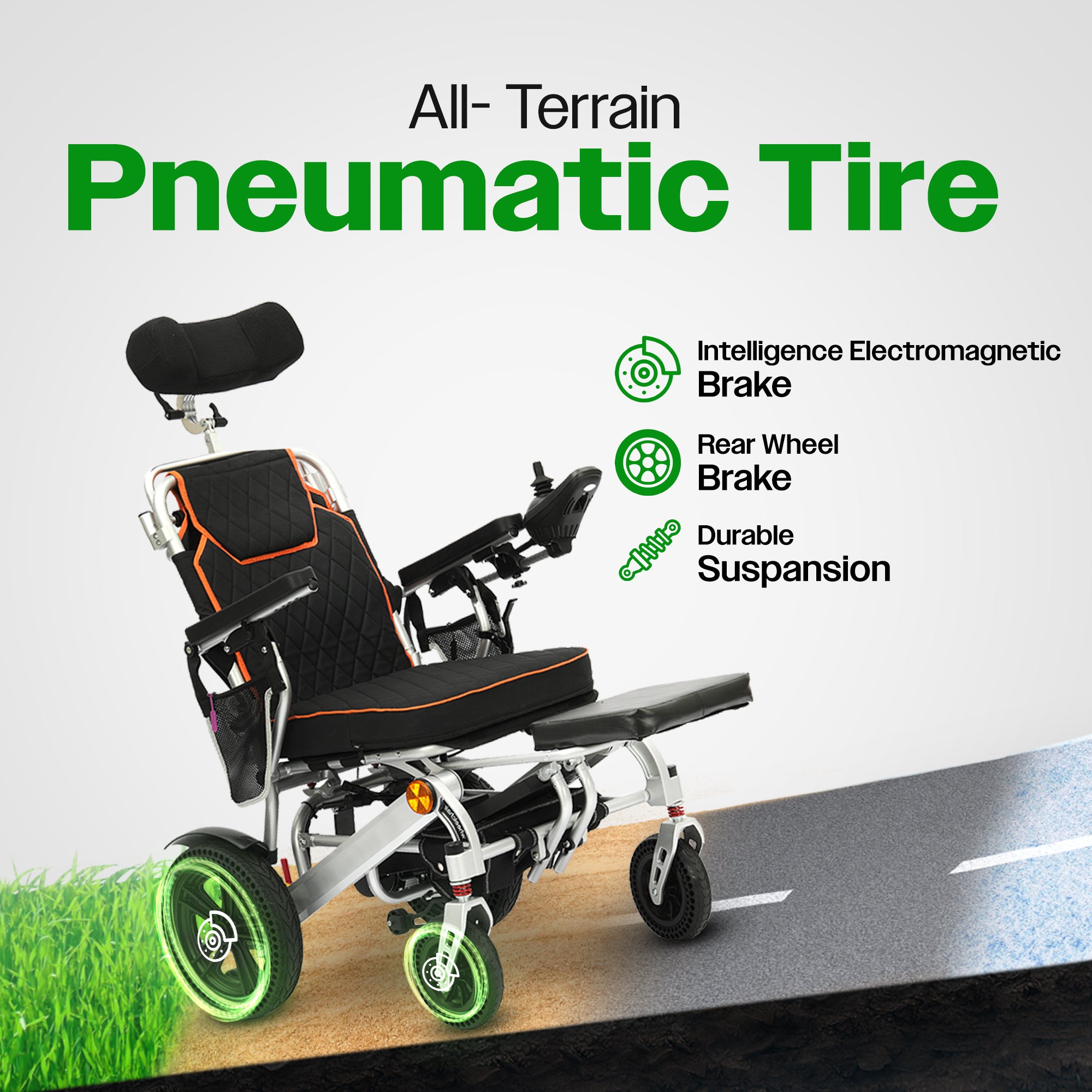 PANTHER- Electric Wheelchair for Adults, All Terrain Lightweight Foldable Wheelchairs