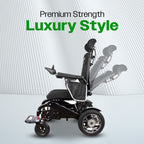 Culver Mobility SHAWK Remote-Control Folding Electric Wheelchair, 330 lb – Black