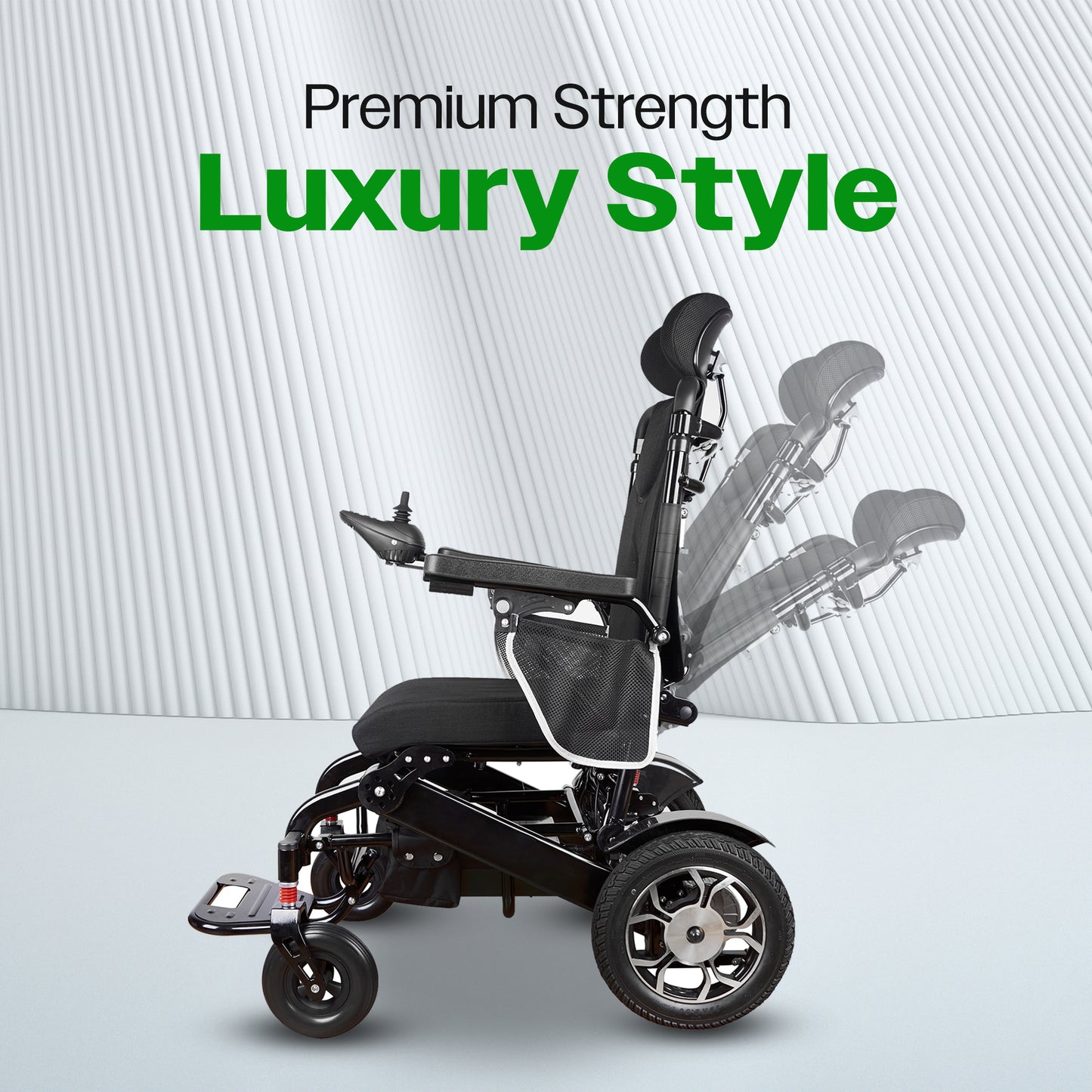 Culver Mobility Remote Control Folding Lightweight Wheelchair SHAWK (Black)