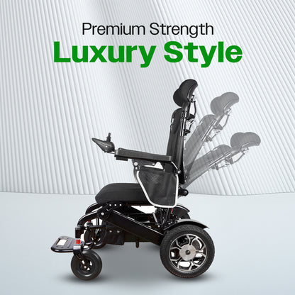 Culver Mobility Remote Control Folding Lightweight Wheelchair SHAWK (Black)