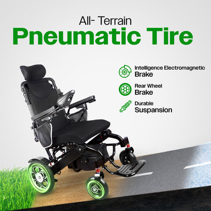 Culver Mobility Remote Control Folding Lightweight Wheelchair SHAWK (Black)