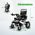 Culver Mobility WOLF Folding Electric Wheelchair, 330 lb Capacity, 25-Mile Range – Black