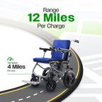 Culver Mobility KANO 35 lb Lightweight Travel Electric Wheelchair – Blue