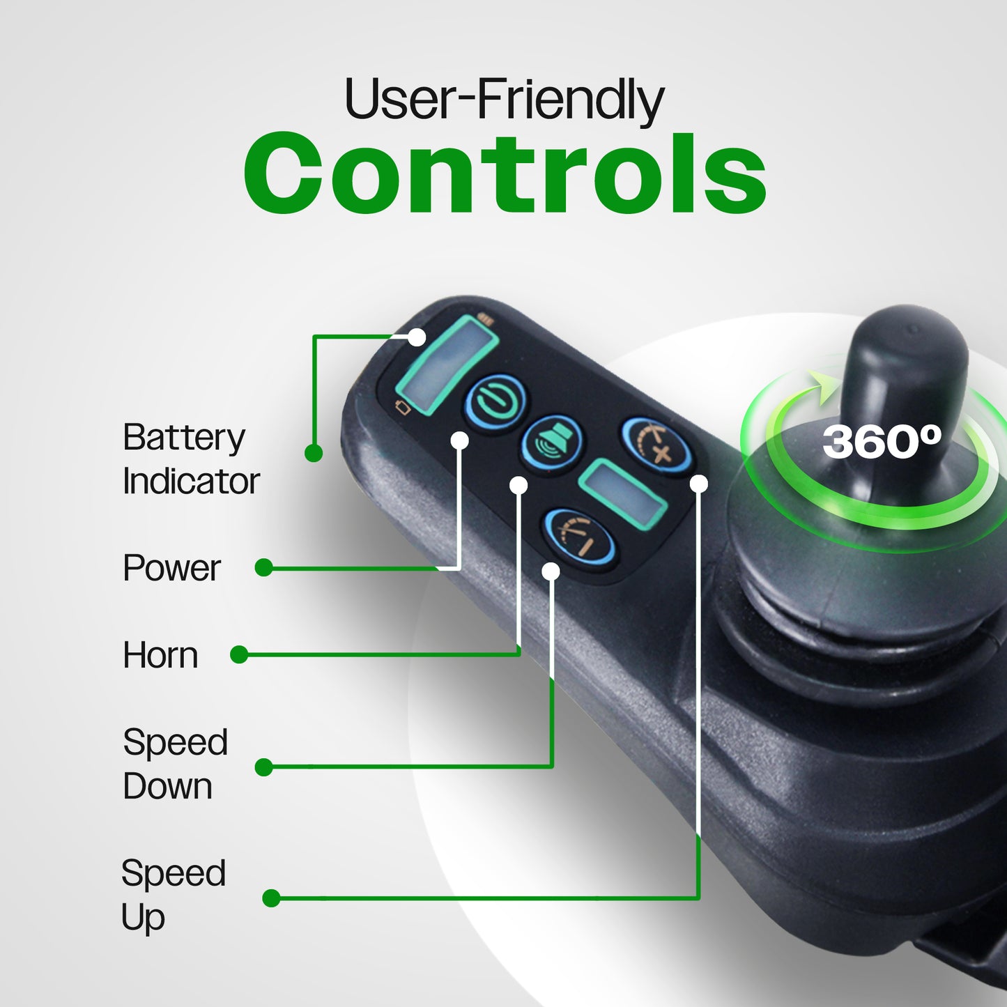 Culver Mobility KANO (Black) -Foldable Electric Wheelchair, Travel Size, User-Friendly