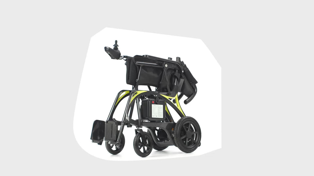 LEOPARD Carbon Fiber Folding Electric Wheelchair, 35 lb, 12-Mile Range