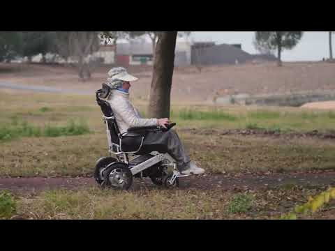 SHAWK (Black) Remote Control Folding Lightweight Wheelchair