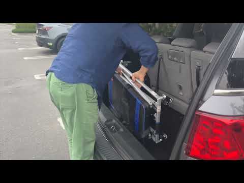 Portable Electric Wheelchair Lift for Cars, 110 lb Capacity – video