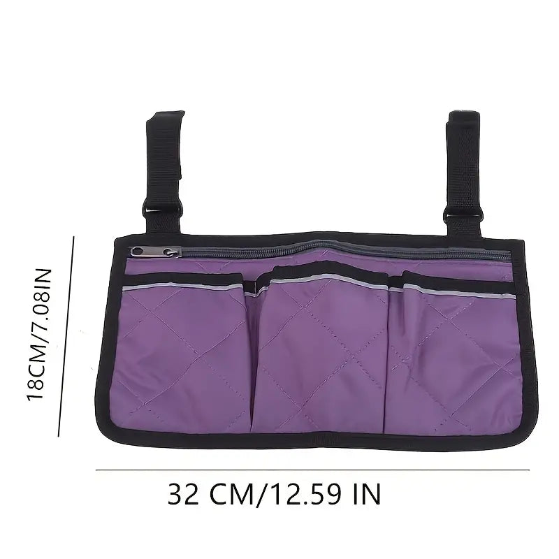 Culver Mobility Wheelchair Armrest Organizer Bag-Black