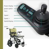 KANO-World's Lightest (only 35lbs) Foldable Electric Wheelchair, Travel Size, User-Friendly