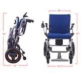 KANO-World's Lightest (only 35lbs) Foldable Electric Wheelchair, Travel Size, User-Friendly