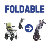 KANO-World's Lightest (only 35lbs) Foldable Electric Wheelchair, Travel Size, User-Friendly