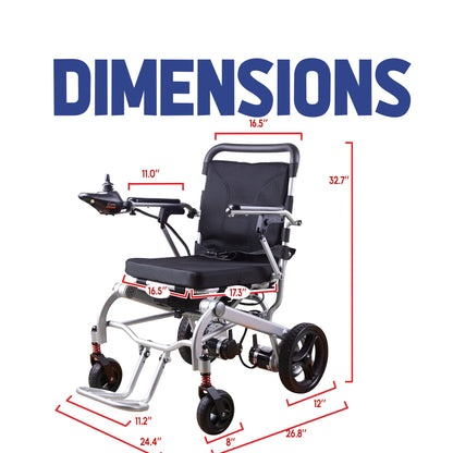 Culver Mobility RAGER Lightweight Foldable Electric Wheelchair Weight 40lbs -Detachable Battery