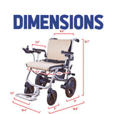 KANO-World's Lightest (only 35lbs) Foldable Electric Wheelchair, Travel Size, User-Friendly