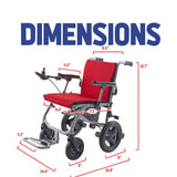 KANO-World's Lightest (only 35lbs) Foldable Electric Wheelchair, Travel Size, User-Friendly
