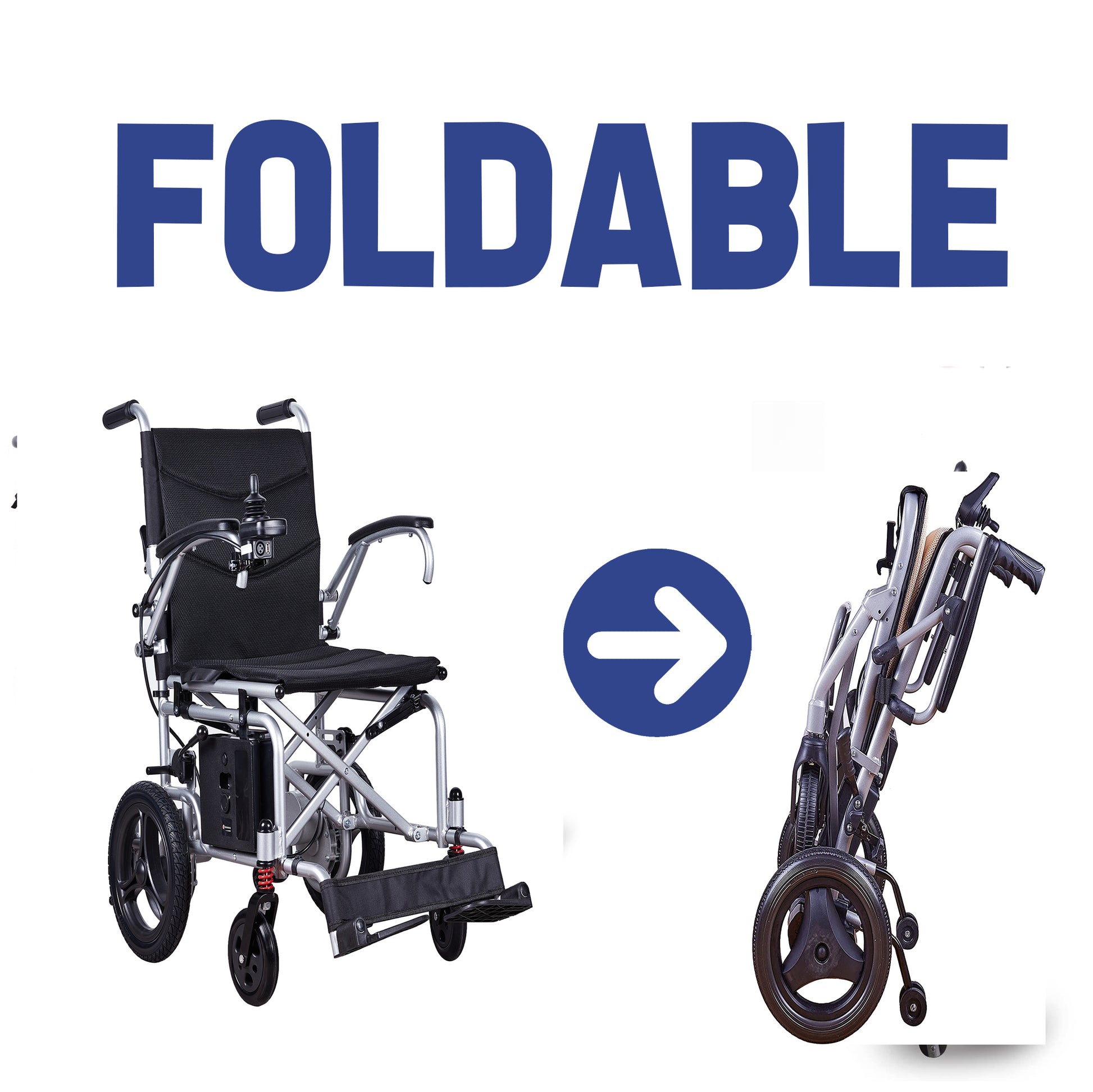 Culver Mobility SELLA- Foldable Electric Wheelchair, Travel Size, User-Friendly