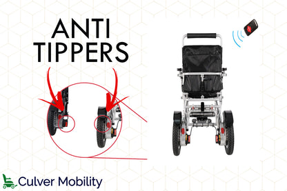 Culver Mobility TAREK-Exclusive Electric Wheelchairs, One Click Automatic Fold and Unfold , (600W Motor Power)