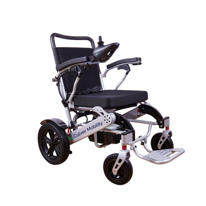 TIGER (Silver)-Folding Lightweight Heavy Duty Electric Wheelchair 500W Motor Power