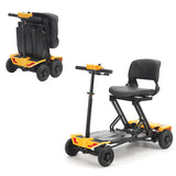 LYNX REMOTE (Yellow)- Auto Folding Mobility Scooter for Adults, Long Range 15 miles