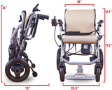 KANO-World's Lightest (only 35lbs) Foldable Electric Wheelchair, Travel Size, User-Friendly