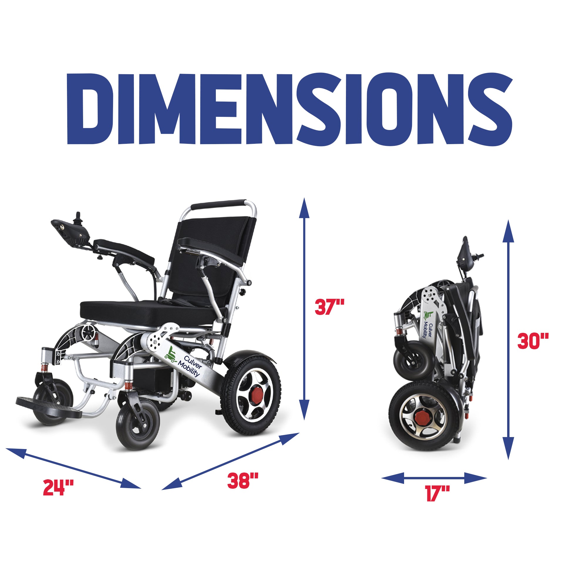 Folding Lightweight Electric Wheelchair | Culver Mobility