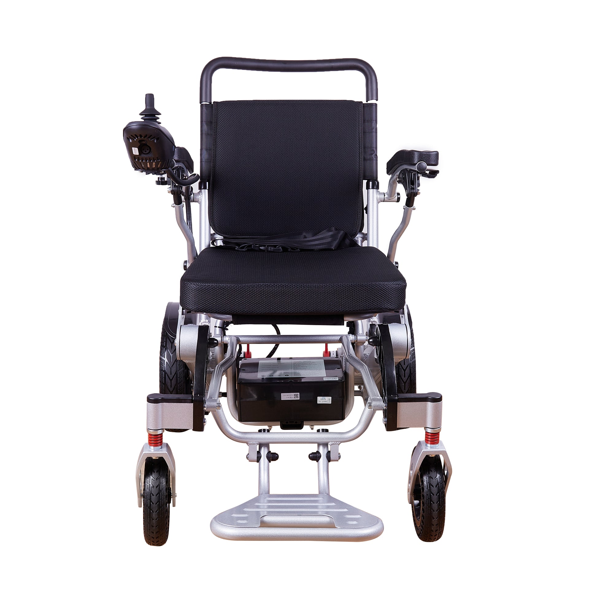 TIGER (Silver)-Folding Lightweight Heavy Duty Electric Wheelchair 330 lbs Max Load-500W-13 Miles