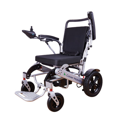 TIGER (Silver)-Folding Lightweight Heavy Duty Electric Wheelchair 330 lbs Max Load-500W-13 Miles