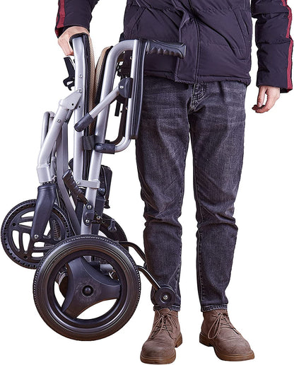KANO-World's Lightest (only 35lbs) Foldable Electric Wheelchair, Travel Size, User-Friendly
