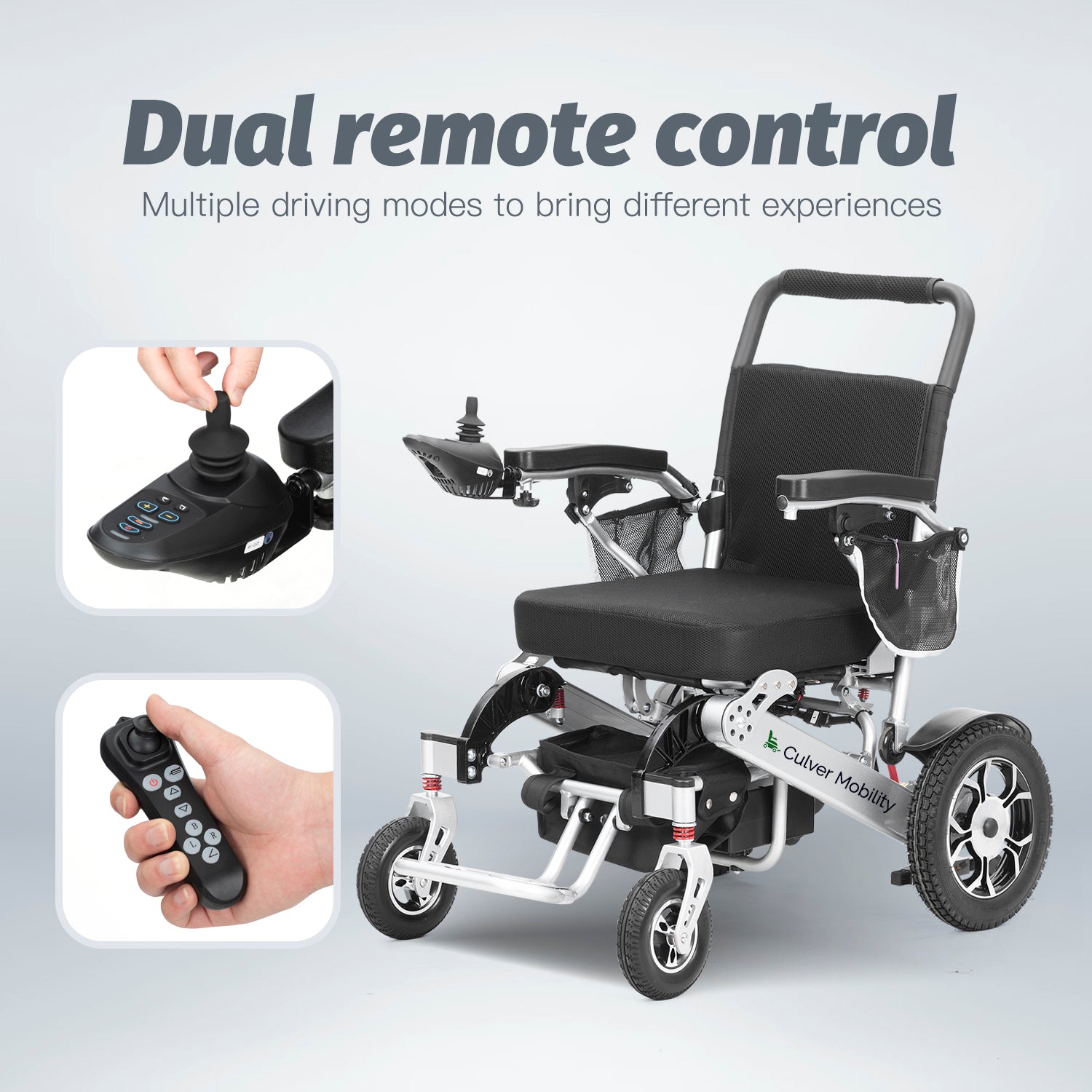 Culver Mobility WOLF Remote- One Click Automatic Fold and Unfold (500W Motor Power) , Longer Range